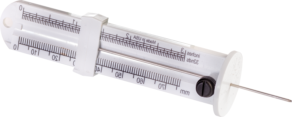 Mat Depth Gauge, Standard Pin Max. 3” (76mm)